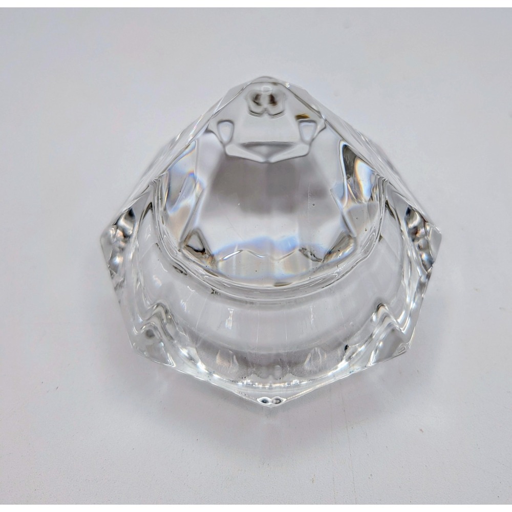 Bleikristall 24% Lead Crystal Diamond Candle Holder Germany Gold Tone Stand - Picture 10 of 16